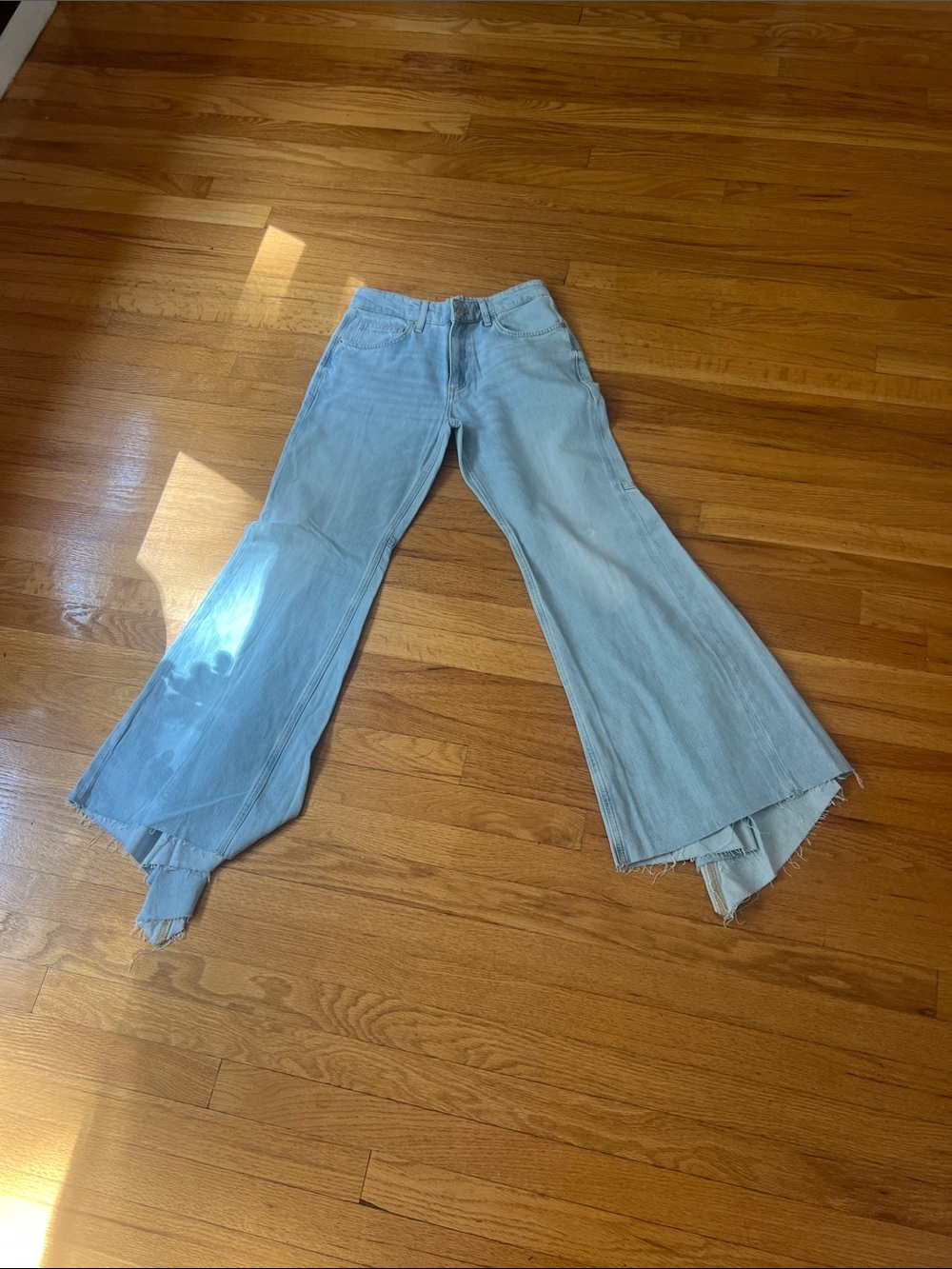 We The Free Light Blue Flare Wide-Leg Jeans